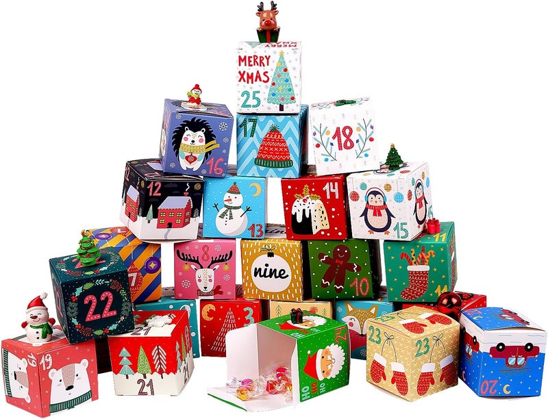 JWSCYSY 25 Pcs DIY Christmas Advent Calendar Boxes - Image 1